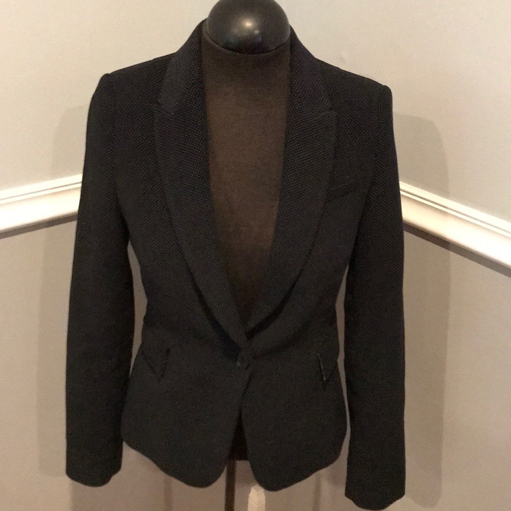Zara velvet dotted blazer with elbow pads